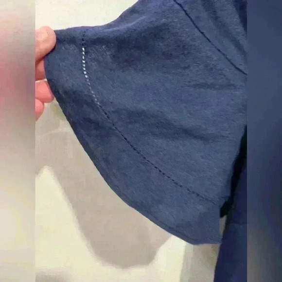 VINEYARD VINES Womens PINTUCKED FLUTTER SLEEVE DRESS Size 0 NEW Navy Blue - Picture 11 of 11